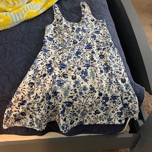 Blue floral dress